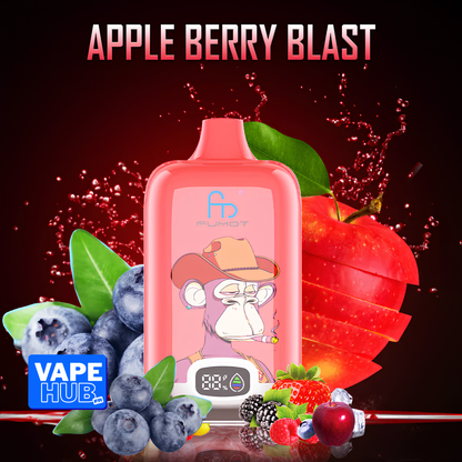 Fumot RandM Tornado 12000 12K Puffs Disposable Vape 2% Apple Berry Blast
