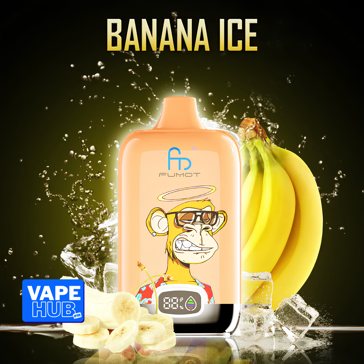 Fumot RandM Tornado 12000 12K Puffs Disposable Vape 2% Banana Ice