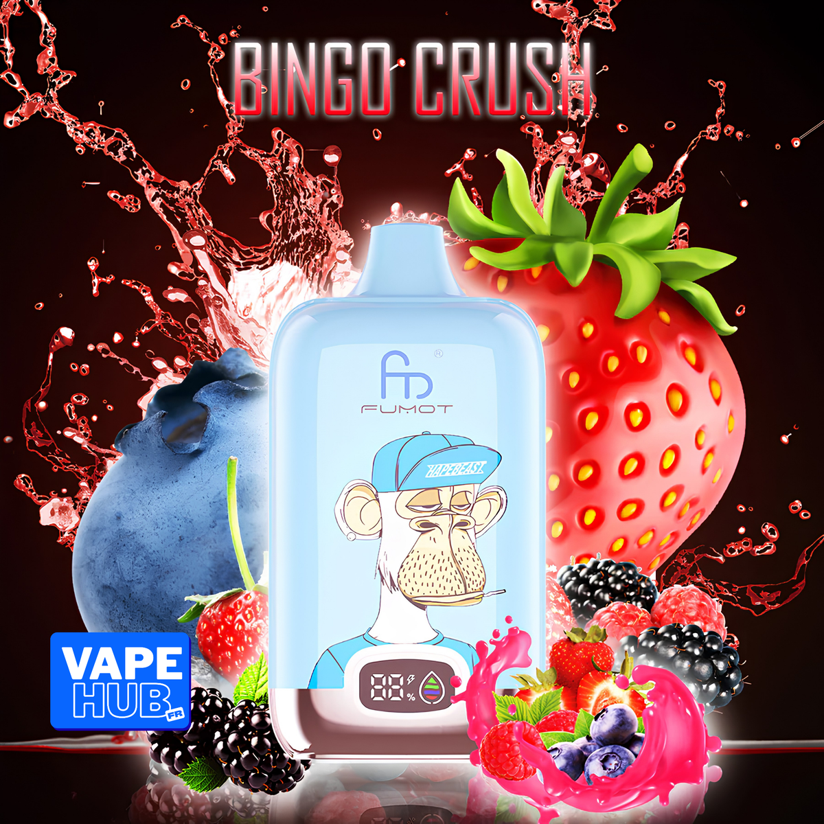 Fumot RandM Tornado 12000 12K Puffs Disposable Vape 2% Bingo Crush