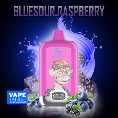 Fumot RandM Tornado 12000 12K Puffs Disposable Vape 2% Bluesour Raspberry