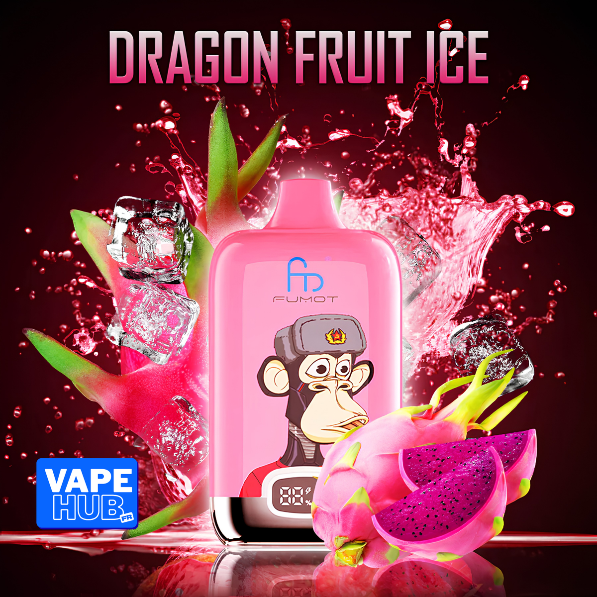 Fumot RandM Tornado 12000 12K Puffs Disposable Vape 2% Dragon Fruit Ice