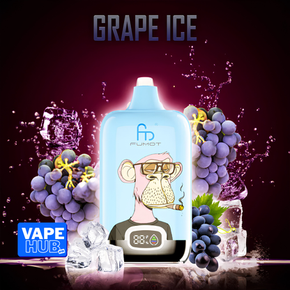 Fumot RandM Tornado 12000 12K Puffs Disposable Vape 2% Grape Ice