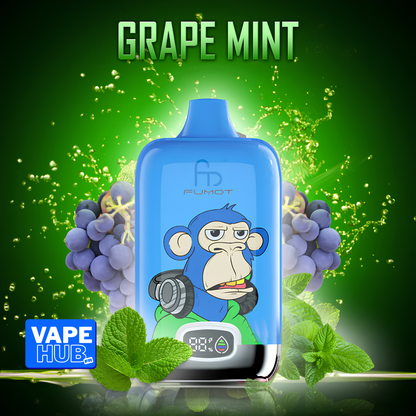 Fumot RandM Tornado 12000 12K Puffs Disposable Vape 2% Grape Mint