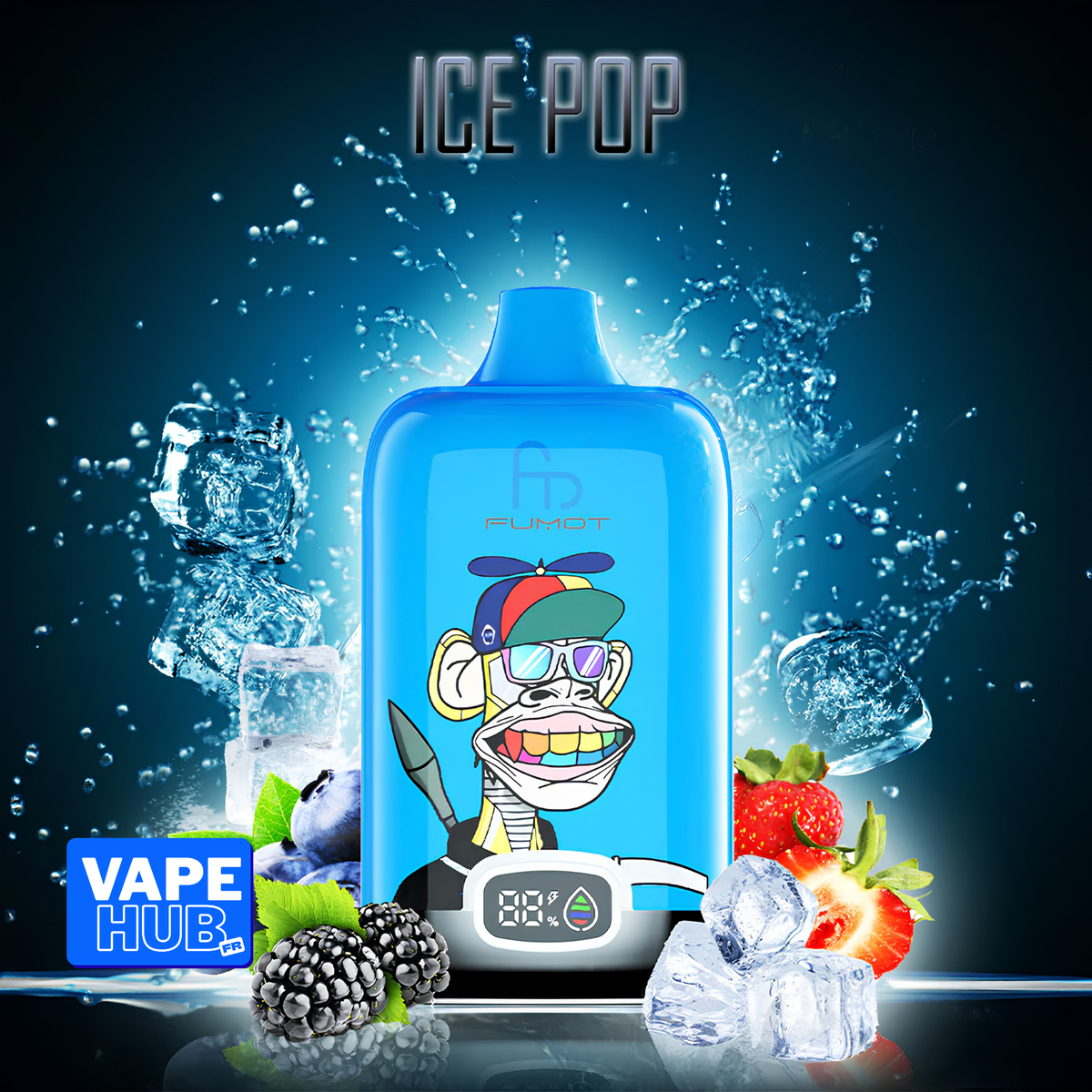 Fumot RandM Tornado 12000 12K Puffs Disposable Vape 2% Ice Pop