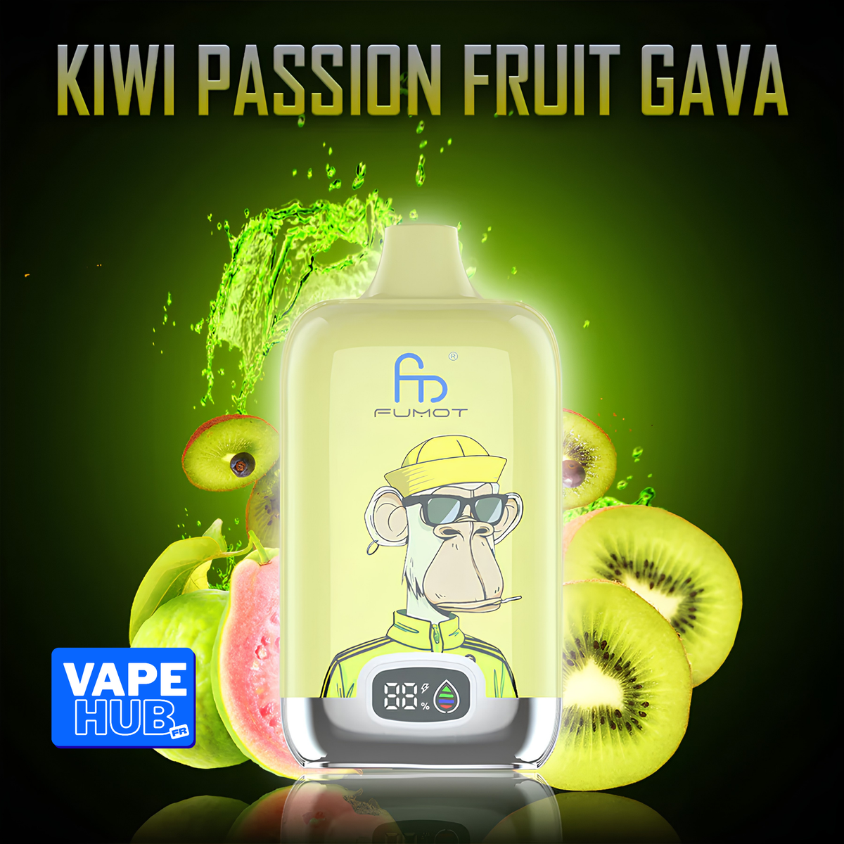 Fumot RandM Tornado 12000 12K Puffs Disposable Vape 2% Kiwi Passion Fruit Guava
