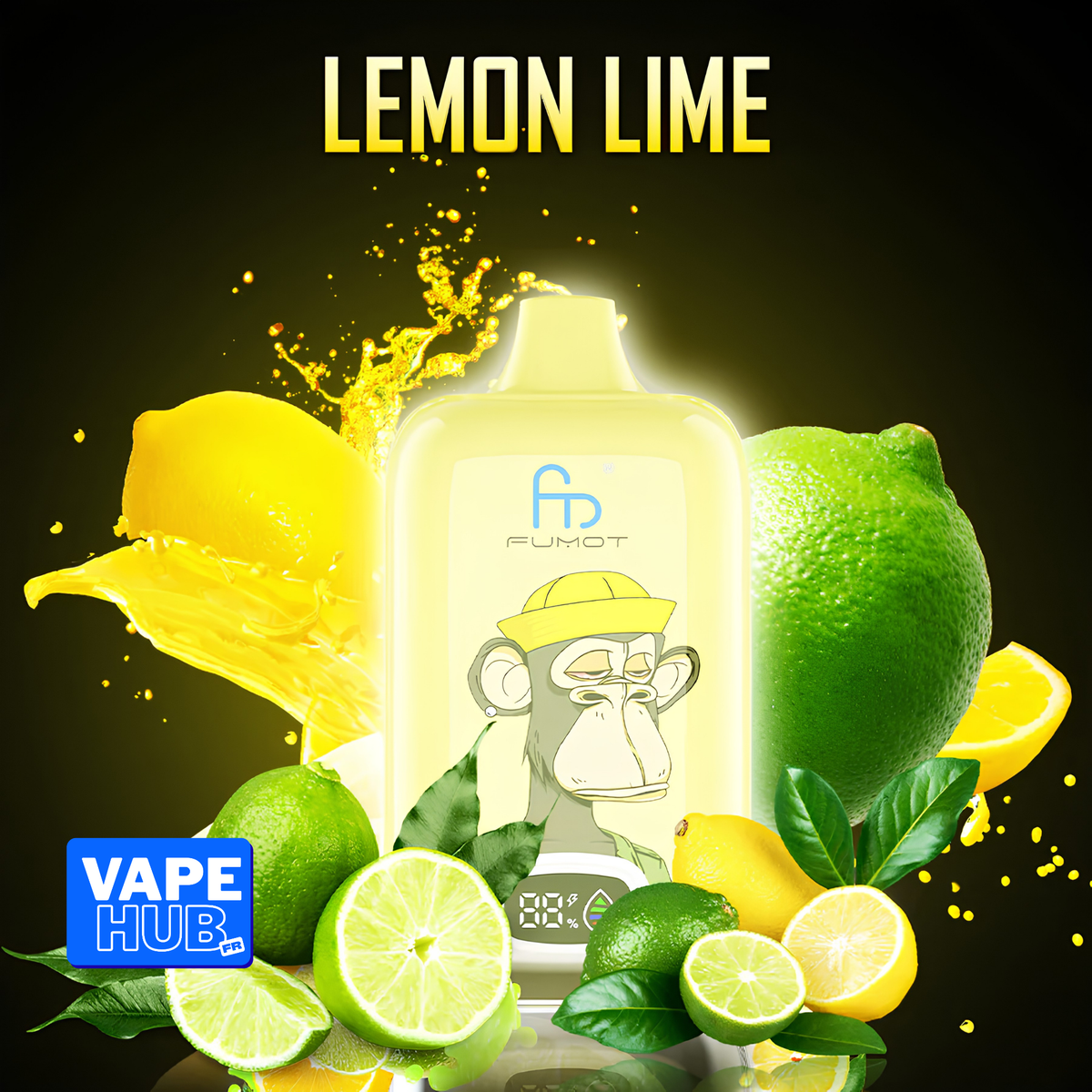 Fumot RandM Tornado 12000 12K Puffs Disposable Vape 2% Lemon Lime