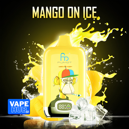 Fumot RandM Tornado 12000 12K Puffs Disposable Vape 2% Mango On Ice