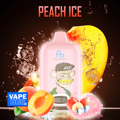 Fumot RandM Tornado 12000 12K Puffs Disposable Vape 2% Peach Ice