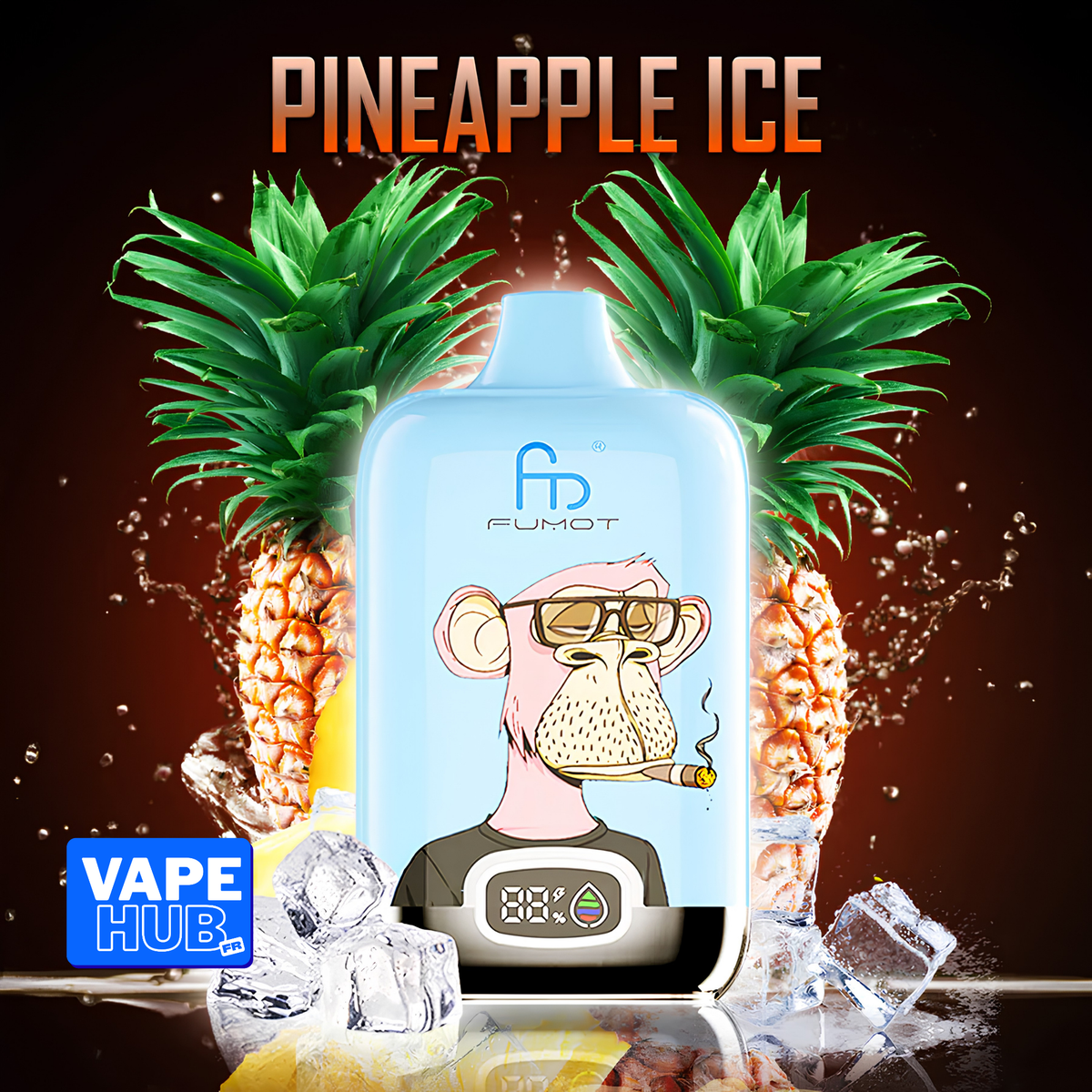 Fumot RandM Tornado 12000 12K Puffs Disposable Vape 2% Pineapple Ice