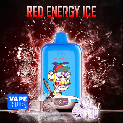 Fumot RandM Tornado 12000 12K Puffs Disposable Vape 2% Red Energy Ice