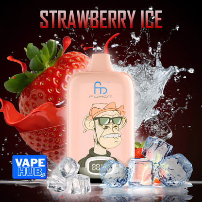 Fumot RandM Tornado 12000 12K Puffs Disposable Vape 2% Strawberry Ice