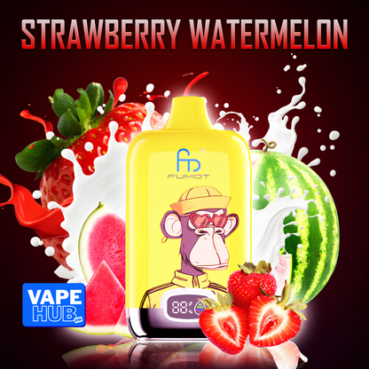 Fumot RandM Tornado 12000 12K Puffs Disposable Vape 2% Strawberry Watermelon