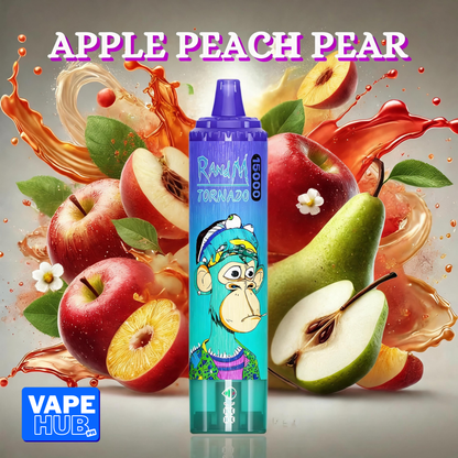 Fumot RandM Tornado 15000 15K Puffs Disposable Vape 2% Apple Peach Pear