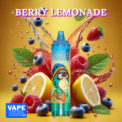 Fumot RandM Tornado 15000 15K Puffs Disposable Vape 2% Berry Lemonade
