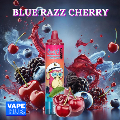 Fumot RandM Tornado 15000 15K Puffs Disposable Vape 2% Blue Razz Cherry