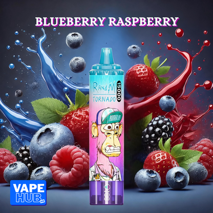 Fumot RandM Tornado 15000 15K Puffs Disposable Vape 2% Blueberry Raspberry