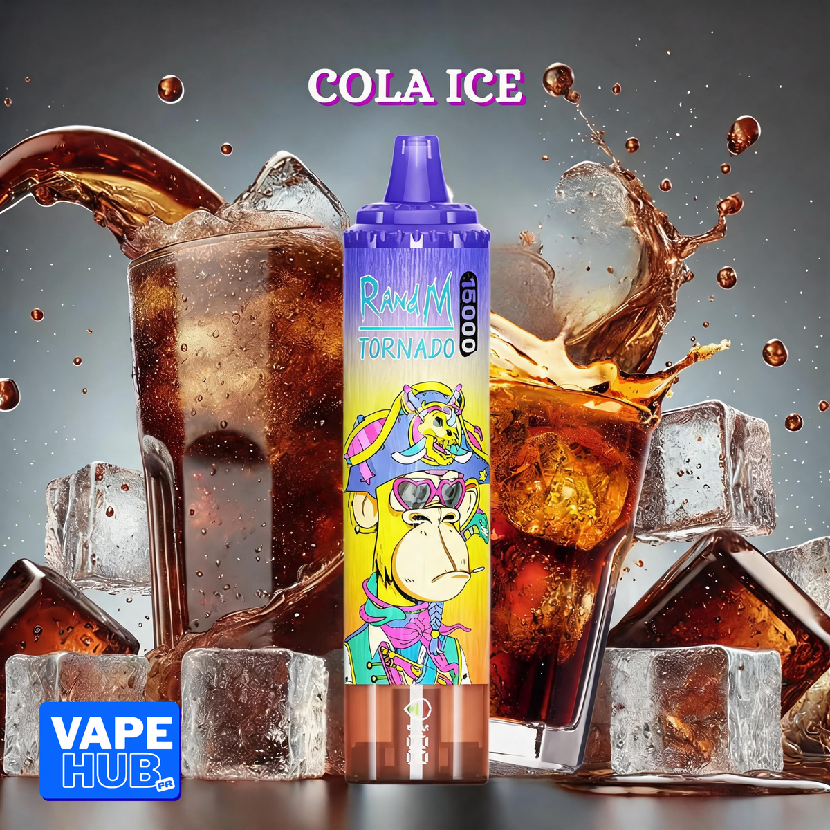 Fumot RandM Tornado 15000 15K Puffs Disposable Vape 2% Cola Ice