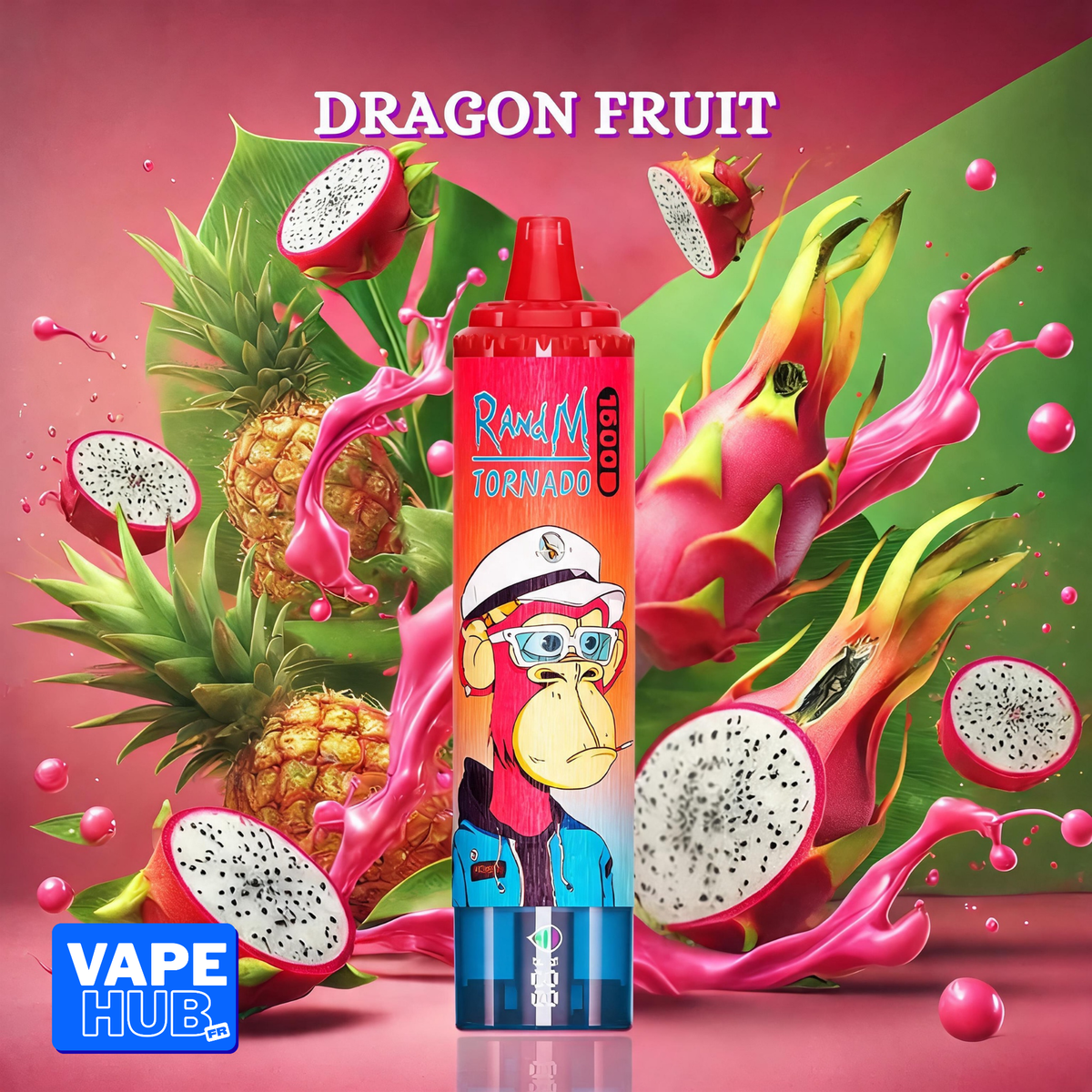 Fumot RandM Tornado 15000 15K Puffs Disposable Vape 2% Dragon Fruit