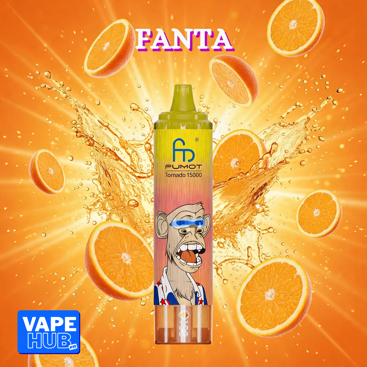 Fumot RandM Tornado 15000 15K Puffs Disposable Vape 2% Fanta
