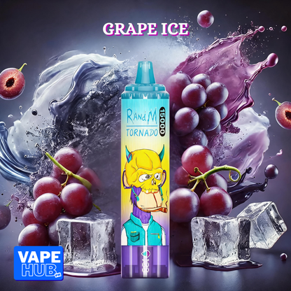Fumot RandM Tornado 15000 15K Puffs Disposable Vape 2% Grape Ice