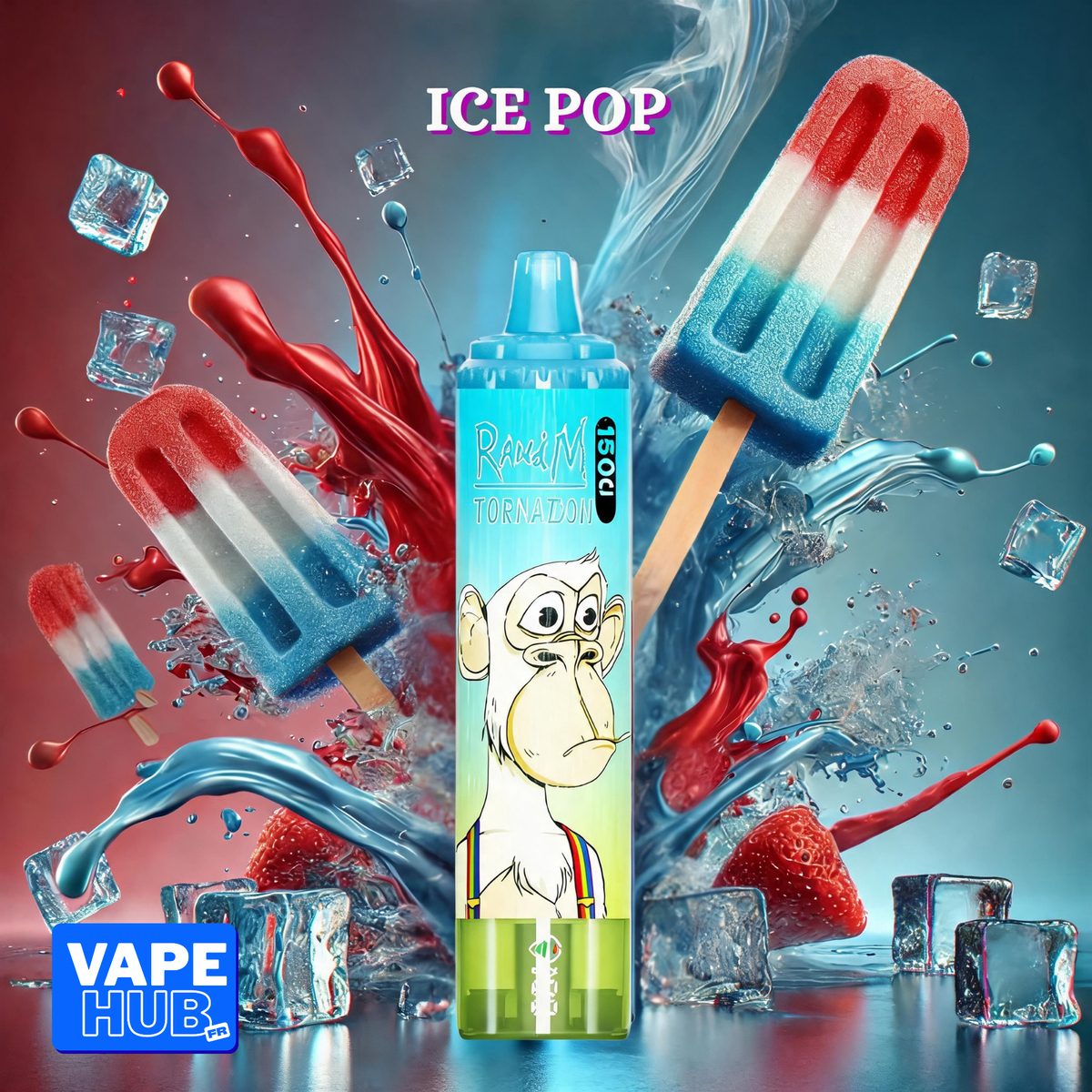 Fumot RandM Tornado 15000 15K Puffs Disposable Vape 2% Ice Pop