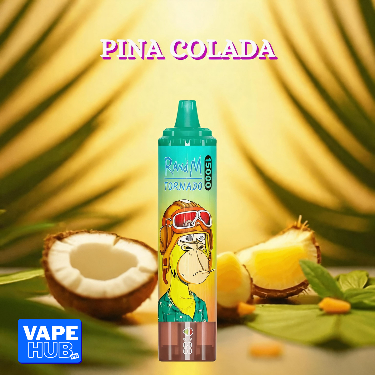 Fumot RandM Tornado 15000 15K Puffs Disposable Vape 2% Pina Colada