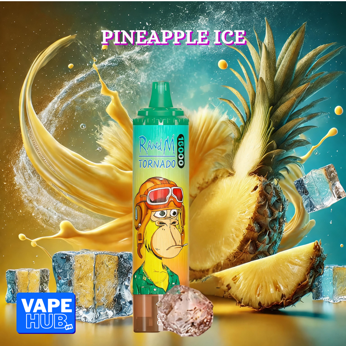 Fumot RandM Tornado 15000 15K Puffs Disposable Vape 2% Pineapple Ice