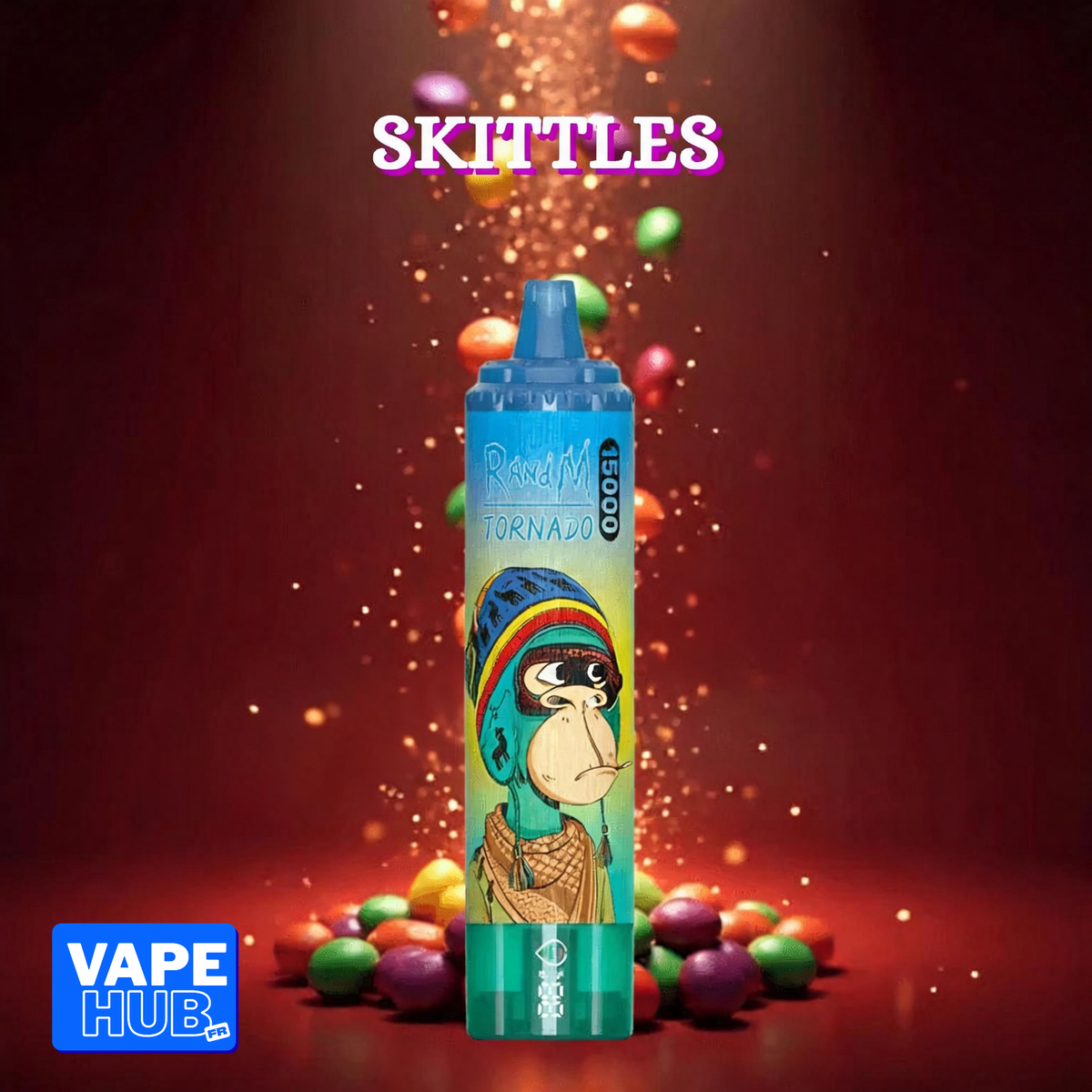Fumot RandM Tornado 15000 15K Puffs Disposable Vape 2% Skittles