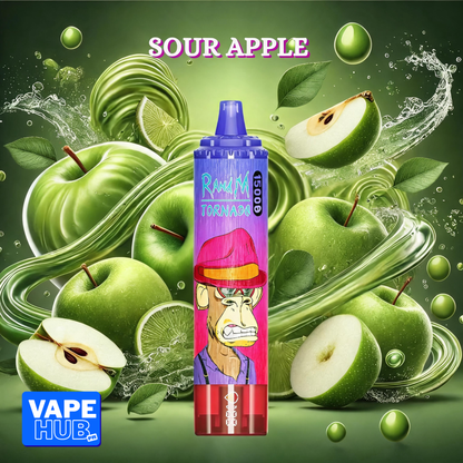 Fumot RandM Tornado 15000 15K Puffs Disposable Vape 2% Sour Apple