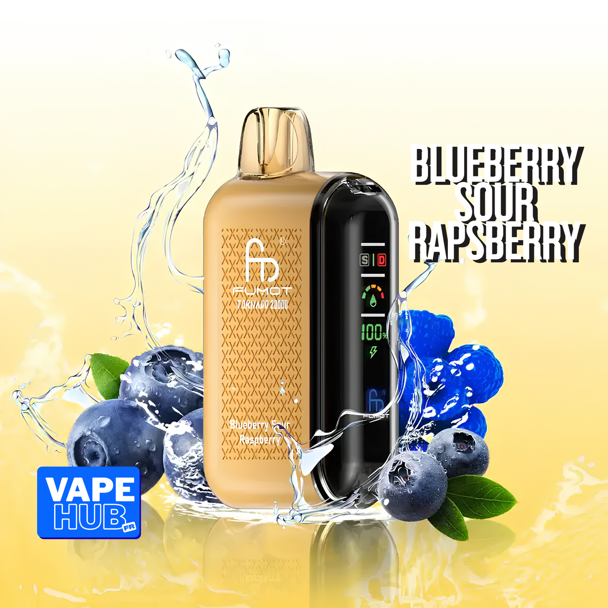 Fumot RandM Tornado 20000 20K Puffs Disposable Vape 2% Blueberry Sour Raspberry