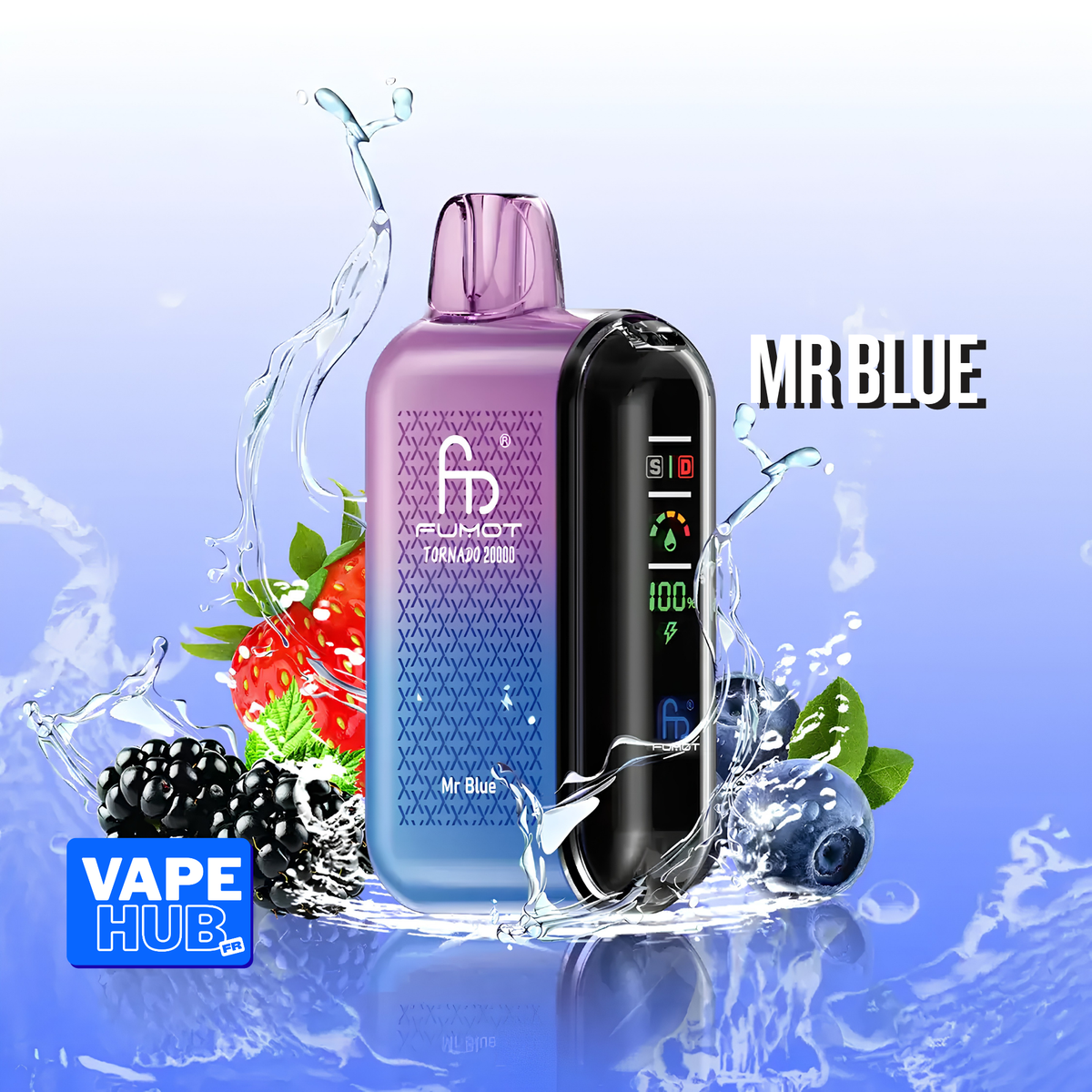 Fumot RandM Tornado 20000 20K Puffs Disposable Vape 2% Mr Blue