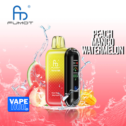 Fumot RandM Tornado 20000 20K Puffs Disposable Vape 2% Peach Mango Watermelon