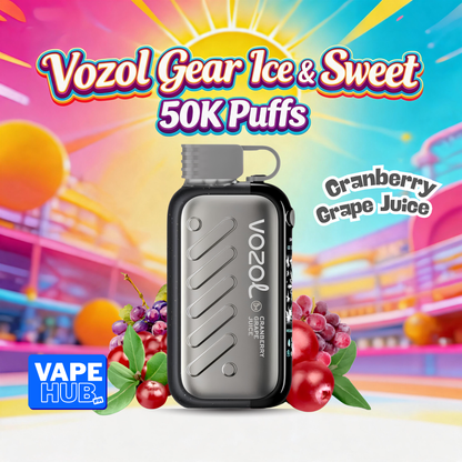 Vozol Gear Ice&Sweet 50000 50K Puffs Disposable Vape 5% Cranberry Grape Juice