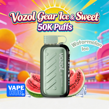 Vozol Gear Ice&Sweet 50000 50K Puffs Disposable Vape 5% Watermelon Ice