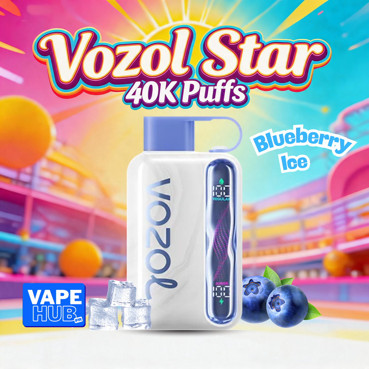 Vozol Star 40000 40K Puffs Disposable Vape 5% Blueberry Ice