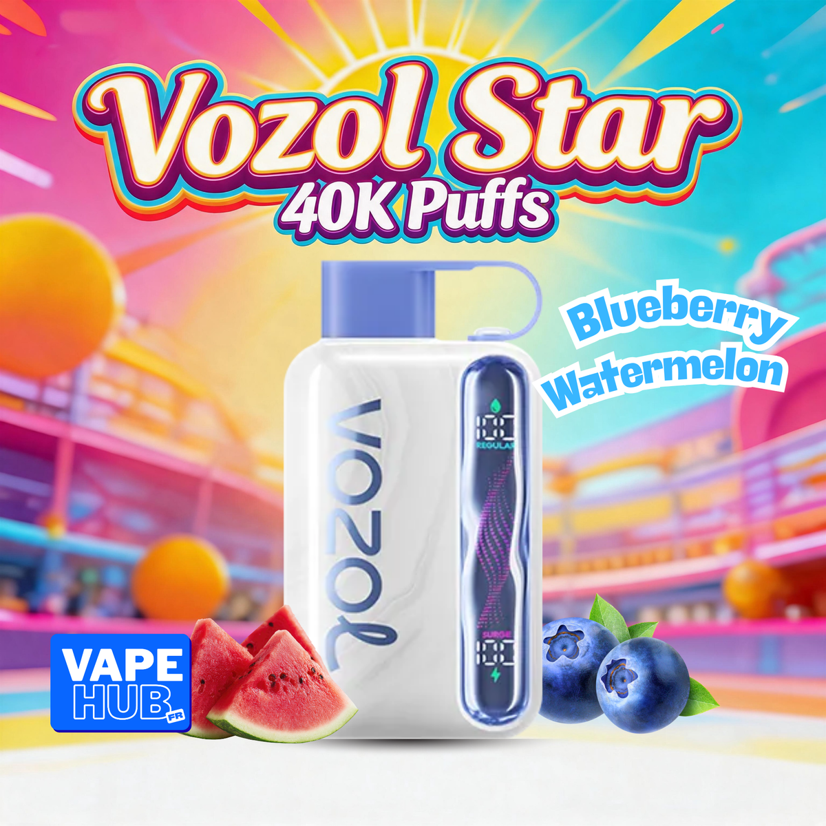 Vozol Star 40000 40K Puffs Disposable Vape 5% Blueberry Watermelon