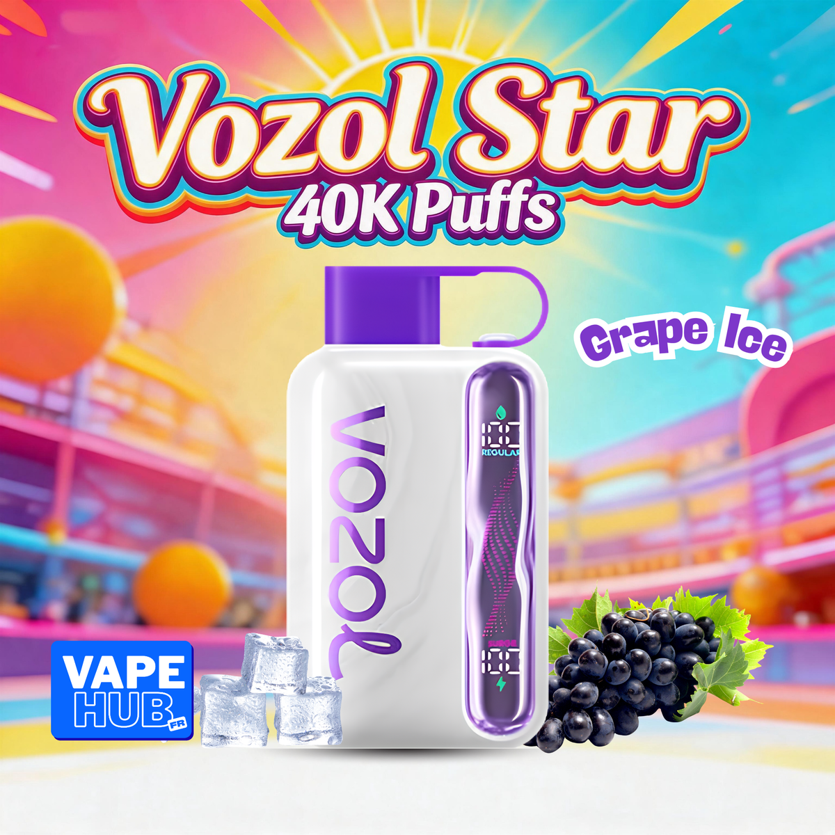 Vozol Star 40000 40K Puffs Disposable Vape 5% Grape Ice