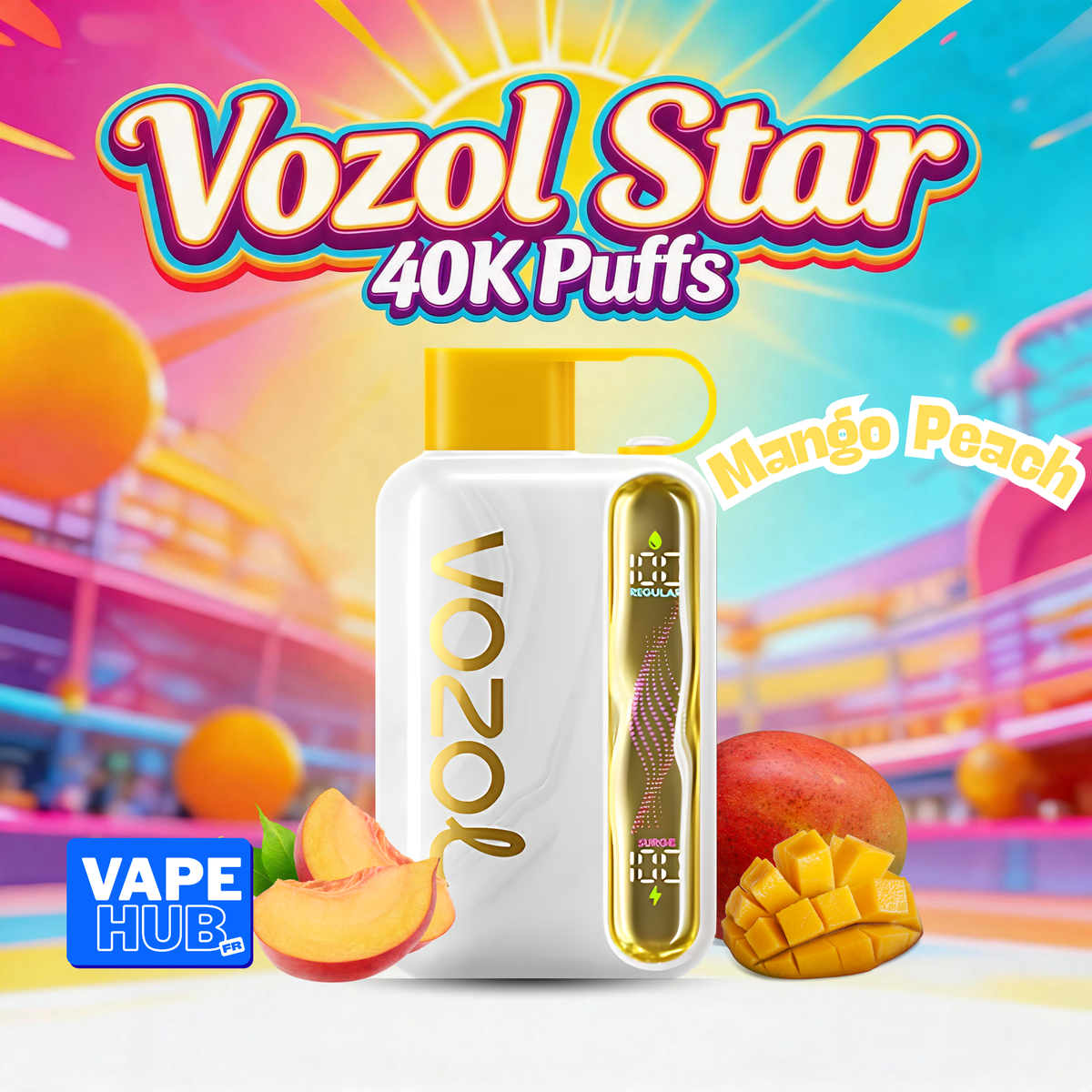 Vozol Star 40000 40K Puffs Disposable Vape 5% Mango Peach