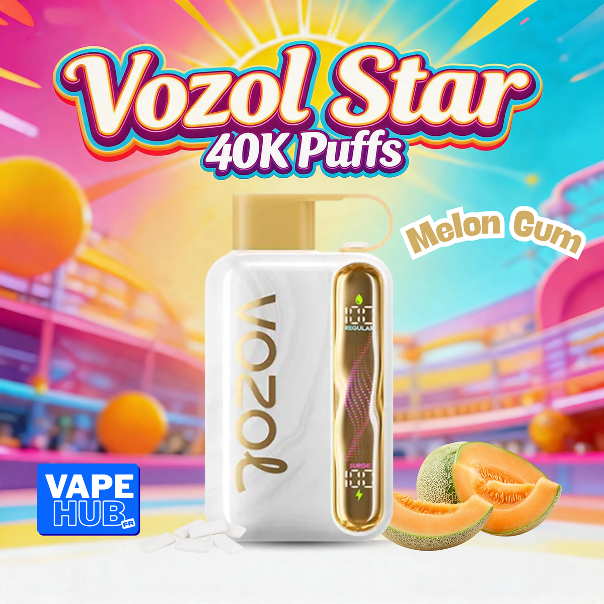 Vozol Star 40000 40K Puffs Disposable Vape 5% Melon Gum