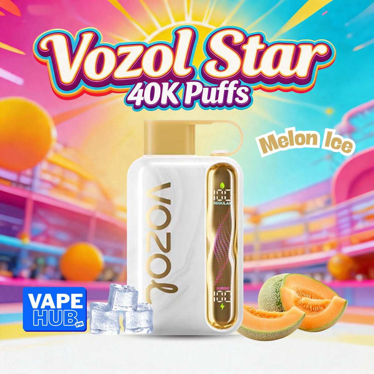 Vozol Star 40000 40K Puffs Disposable Vape 5% Melon Ice