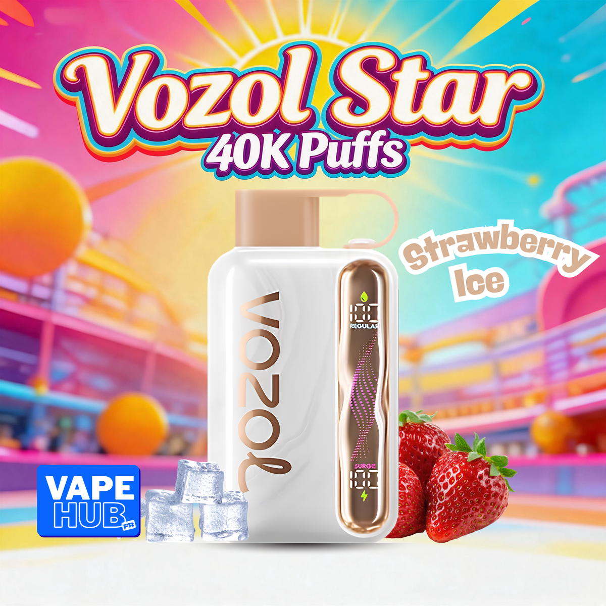 Vozol Star 40000 40K Puffs Disposable Vape 5% Strawberry Ice