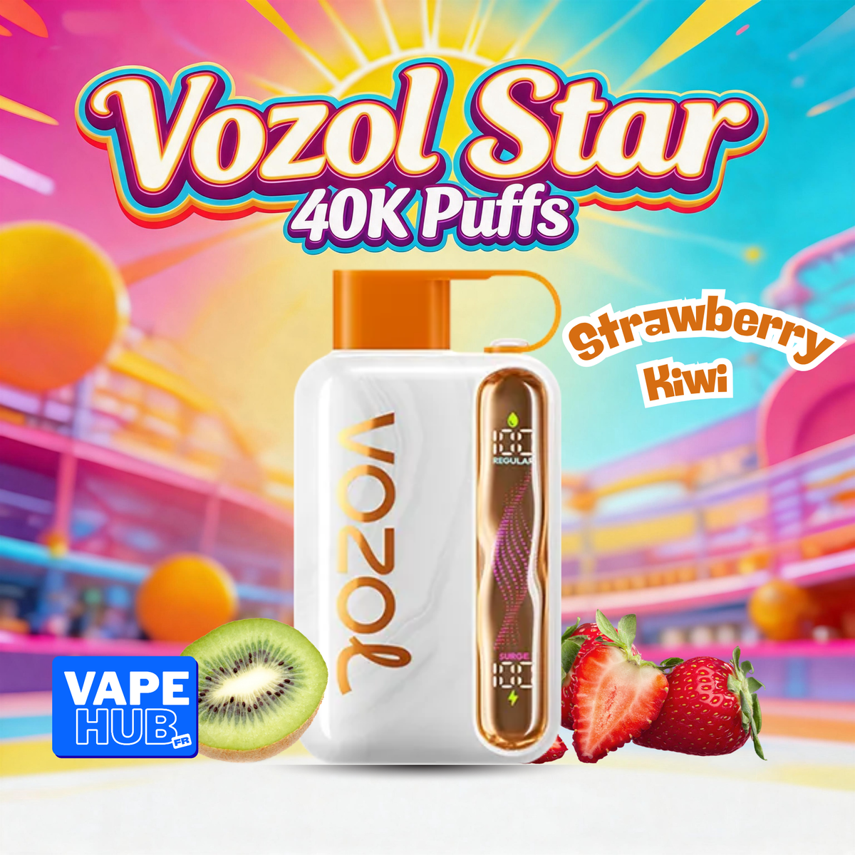 Vozol Star 40000 40K Puffs Disposable Vape 5% Strawberry Kiwi