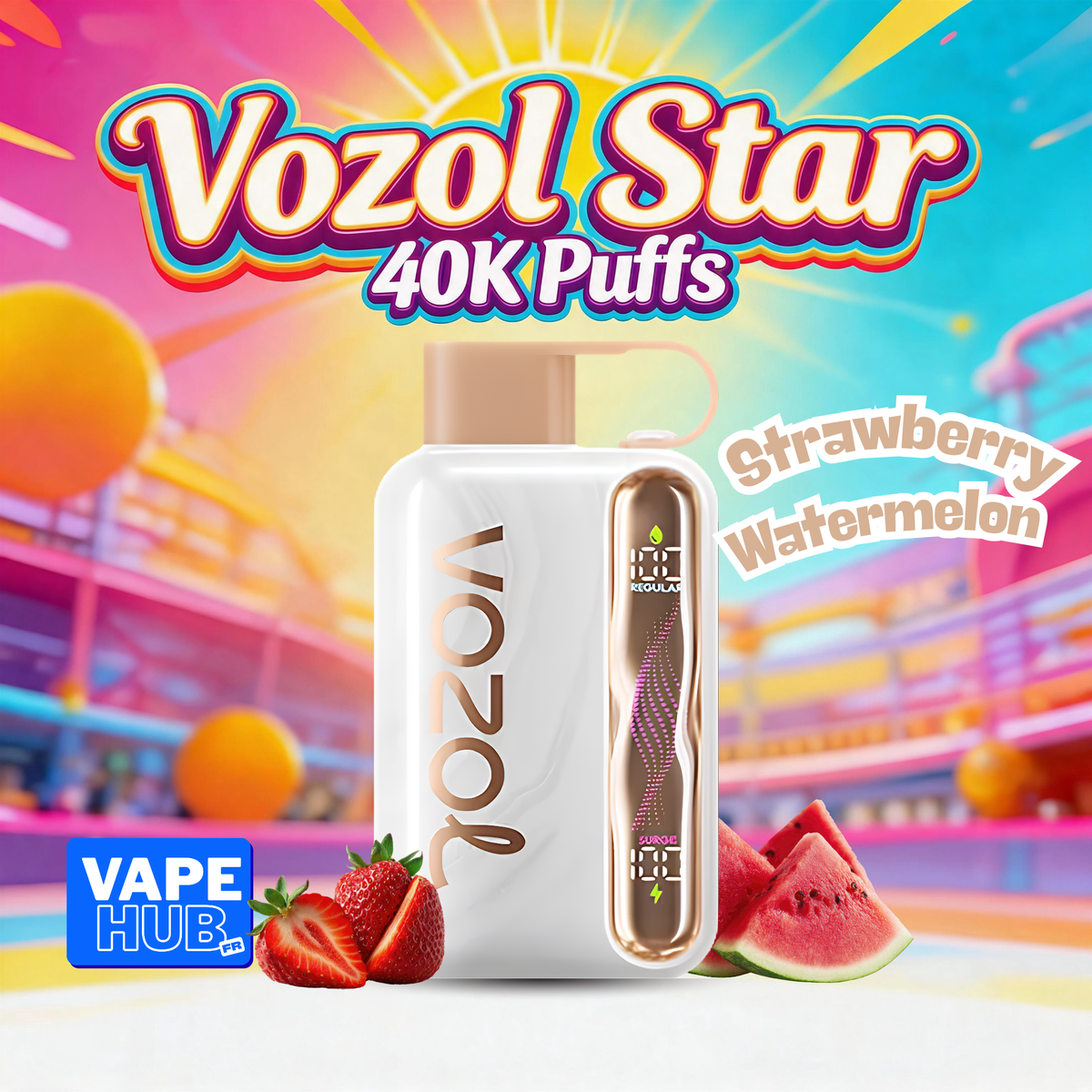 Vozol Star 40000 40K Puffs Disposable Vape 5% Strawberry Watermelon