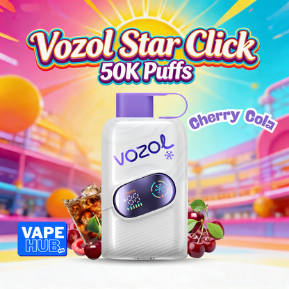 Vozol Star Click 50000 50K Puffs Disposable Vape 50mg Cherry Cola