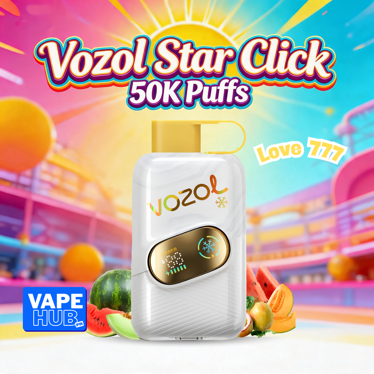 Vozol Star Click 50000 50K Puffs Disposable Vape 5% Love 777