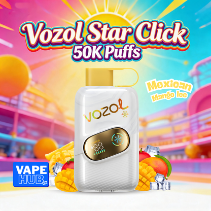 Vozol Star Click 50000 50K Puffs Disposable Vape 5% Mexiacn Mango Ice