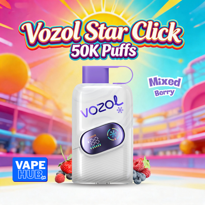 Vozol Star Click 50000 50K Puffs Disposable Vape 5% Mixed Berry