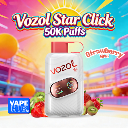 Vozol Star Click 50000 50K Puffs Disposable Vape 5% Strawberry Kiwi