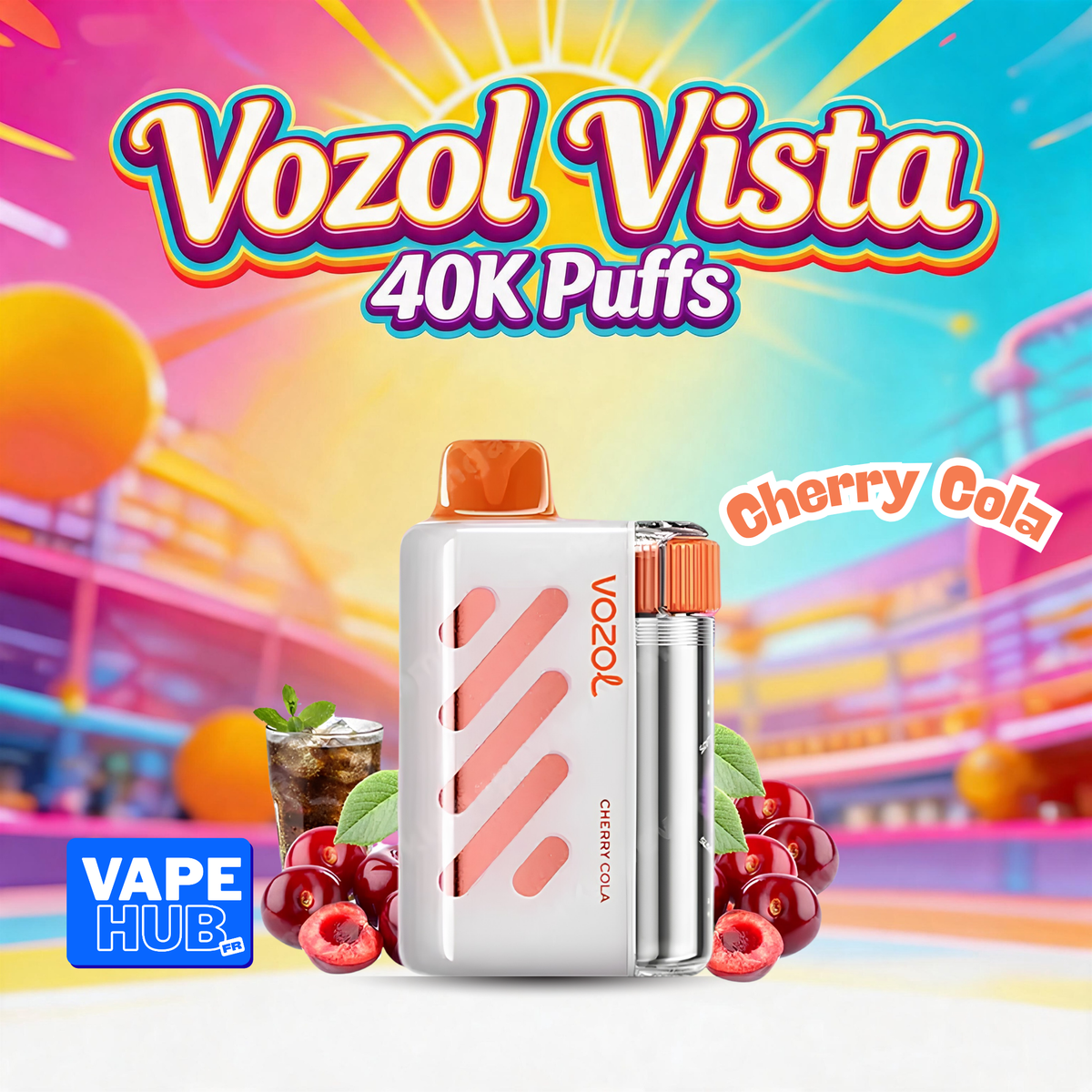 Vozol Vista 40000 40K Puffs Disposable Vape 5% Cherry Cola
