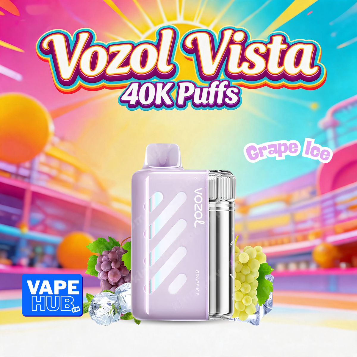 Vozol Vista 40000 40K Puffs Disposable Vape 5% Grape Ice